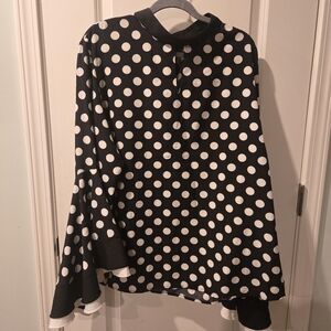 Ashley Stewart Black and White Polka Dot Blouse Womens Size 22/24